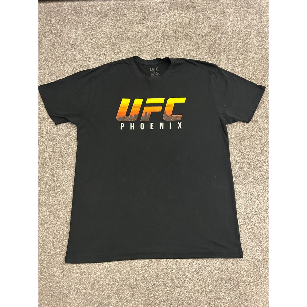 UFC Phoenix T-Shirt Mens XL Black Excellent Graphic Short Sleeve Cotton Blend